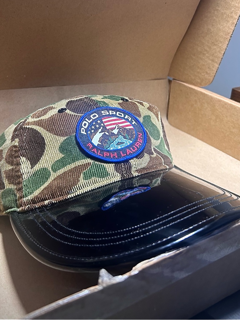 Ralph Lauren Polo Sport Camo-Print Long-Bill Cap